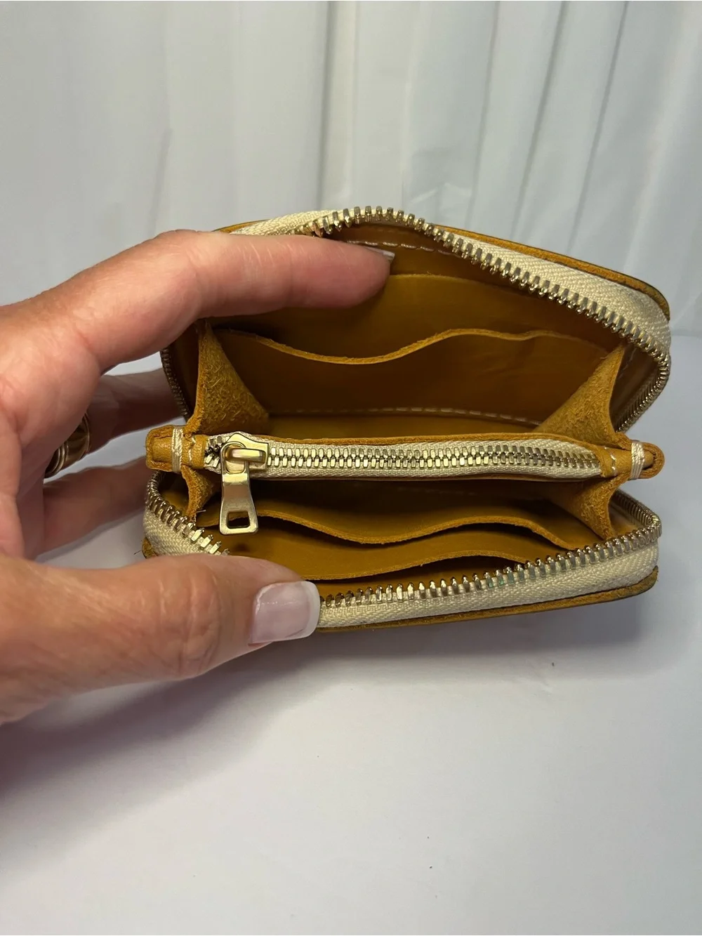 Portland Leather Goods Compact Wallet - Mustard Brown